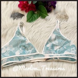 Victoria's Secret Triangle Sheer Floral Bralette S